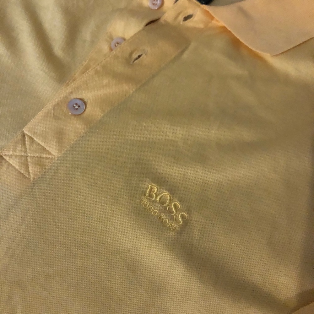 NWOT Yellow Hugo Boss Shirt xl - Picture 4 of 6